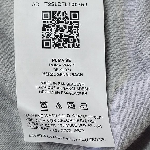 NWT Puma‎ Girls Grey Short Cap Sleeve Crew Neck Graphic Print T Shirt Size 6 Top - Picture 6 of 12